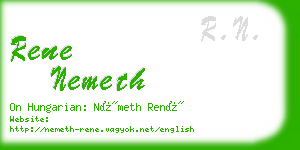 rene nemeth business card